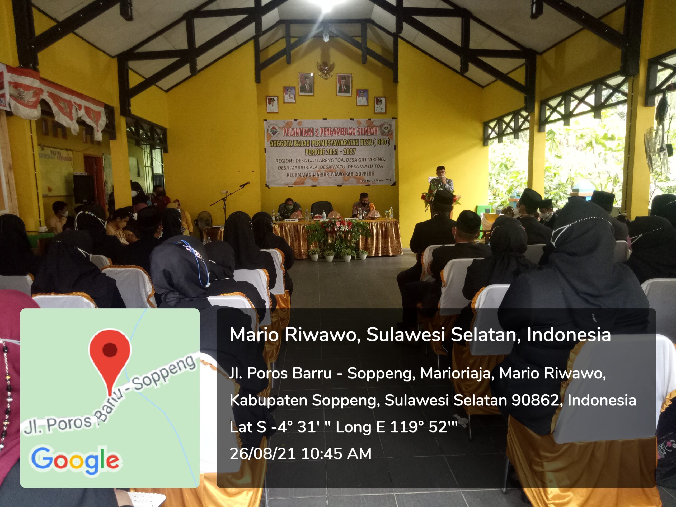 Pelantikan Dan Pengambilan Sumpah Anggota Badan Permusyawaratan Desa (BPD) Priode 2021-2027